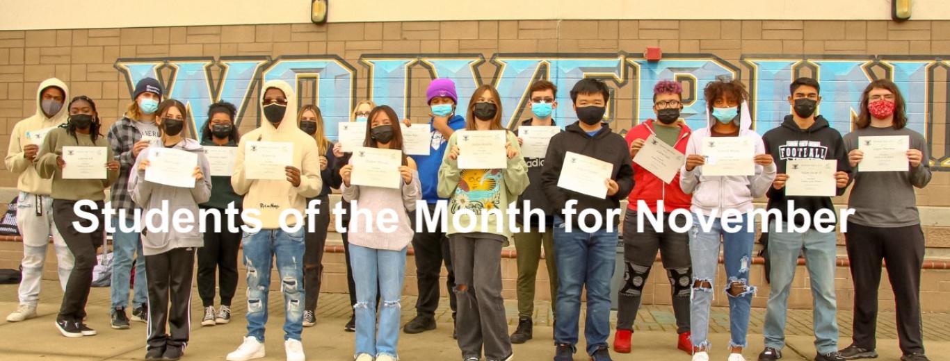 Students of the Month  for November