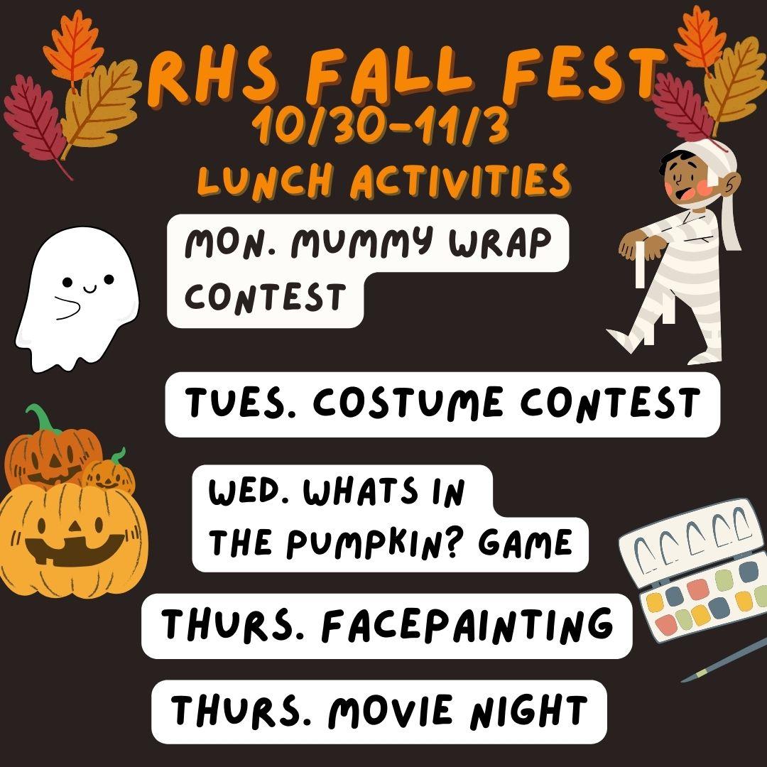 Fall Fest Lunch Activities Rosemont High School